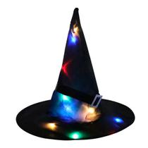 Chapéu De Led Bruxa Preto Halloween - YDH