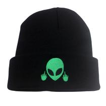Chapéu de malha Aliens Anime Winter Beanie Slouch Hat unissex