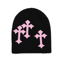 Chapéu de malha Cross Anime Winter Beanie Slouch Hat Soft Ski