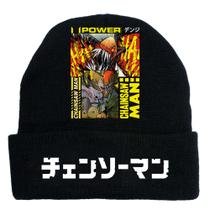 Chapéu de malha e gorro de inverno para motosserras masculinas de anime Powers