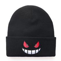 Chapéu de malha Gengers Black Anime Winter Beanie Hat