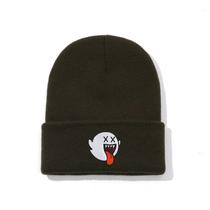 Chapéu de malha Ghosts Faces Anime Winter Beanie para adultos Chapéu de malha Ghosts Faces Anime Winter Beanie para adultos