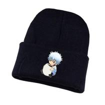 Chapéu de malha Gintamas Anime Winter Warm Beanie 20x28cm Chapéu de malha Gintamas Anime Winter Warm Beanie 20x28cm