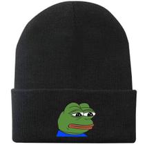 Chapéu de malha Green Frogs Anime Winter Beanie unissex