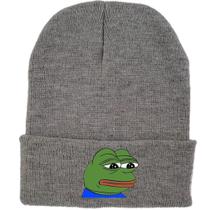 Chapéu de malha Green Frogs Anime Winter Beanie unissex