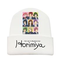 Chapéu de malha Horimiyas White Anime Winter Beanie unissex Chapéu de malha Horimiyas White Anime Winter Beanie unissex