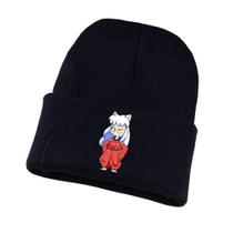 Chapéu de malha Inuyashas Anime Winter Warm Winter Beanie Chapéu de malha Inuyashas Anime Winter Warm Winter Beanie