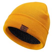 Chapéu de malha OZERO Winter Warm Beanie para homens e mulheres amarelo
