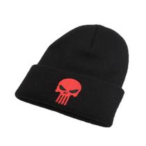 Chapéu de malha Punishers, gorro de inverno bordado em anime