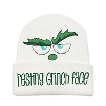 Chapéu de malha Restings Grinchs Faces Anime Winter Beanie Chapéu de malha Restings Grinchs Faces Anime Winter Beanie