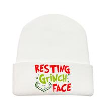 Chapéu de malha Restings Grinchs Faces Anime Winter Beanie Chapéu de malha Restings Grinchs Faces Anime Winter Beanie