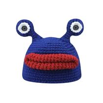 Chapéu de monstro de desenho animado feito à mão, crochê, acrílico, unissex Chapéu de monstro de desenho animado feito à mão, crochê, acrílico, unissex