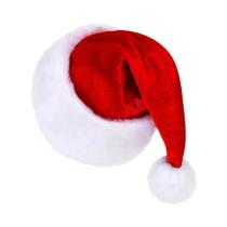 Chapéu De Natal De Veludo, Gorro Festivo Espesso Para Adultos E Crianças, Acessório De Inverno