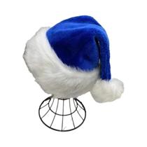 Chapéu De Natal Unissex De Veludo 30x42cm Com Pelo Extra Grosso Para Festas De Natal Para Adultos