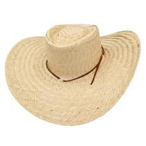 Chapéu de Palha Aba larga Com Fita de Couro Praia Sítio Roça Pescaria Chapéu de Palha Aba larga Com Fita de Couro Praia Sítio Roça Pescaria