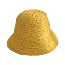 Chapéu De Palha De Verão Para Mulheres, Estilo Bucket, Visor, Panamá, Feito À Mão, Proteção Solar