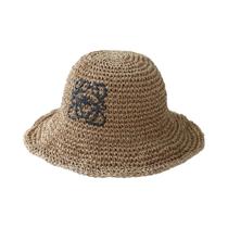 Chapéu De Palha Feminino De Aba Larga Estilo Bucket Para O Verão, Feito À Mão, Alta Qualidade,