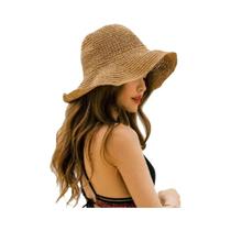 Chapéu De Palha Feminino De Verão Para Praia, Estilo Coreano, Feito À Mão, Com Viseira, Chapéu De