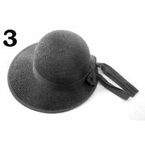 Chapéu De Palha Feminino Moda Praia Com Viseira E Laço Chapéu De Palha Feminino Moda Praia Com Viseira E Laço