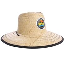 Chapéu de Palha Forrado Modelo Praia com Aplique e Cordão GLX