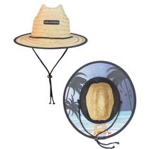 Chapéu de Palha Infantil Proteção UV Praia Piscina Sol Kids Beach Calor Bebê Criança Estampado Viés Moda
