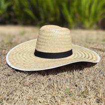 Chapéu de Palha Natural Modelo Cowboy com Faixa GLX