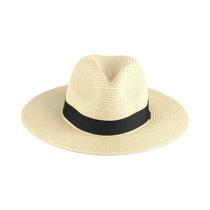 Chapéu De Palha Unissex De Verão Moderno Para Praia E Sol, Estilo Fedora, Cor Sólida, Casual,