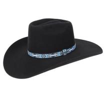 Chapéu de Peão Feltro Copa Alta Preto Texas Diamond 20990 Chapéu de Peão Feltro Copa Alta Preto Texas Diamond 20990