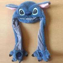 Chapéu De Pelúcia Azul Kawaii Stitch Com Orelhas Móveis Para Meninas, Brinquedo Quente E Fofo Para