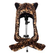 Chapéu de pelúcia Novelty Animal ShellKingdom Leopard Faux Fur