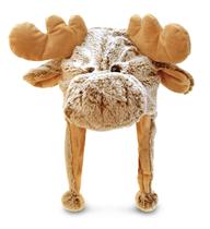 Chapéu de pelúcia Puzzled DolliBu Brown Moose Stuffed Animal Winter