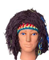 Chapéu De Peruca De Lã Ruiva Grossa Estilo dreads de cabelo Chapéu De Peruca De Lã Ruiva Grossa Estilo dreads de cabelo