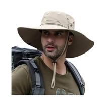 Chapéu De Pesca Masculino Resistente a UV Para O Verão, Com Aba Larga, Proteção Solar Para Chapéu De Pesca Masculino Resistente a UV Para O Verão, Com Aba Larga, Proteção Solar Para