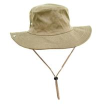 Chapéu de Pesca Safari Jogá com Cinta Fixadora de Pescoço Cor Caqui