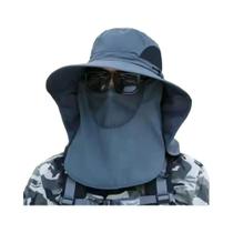 Chapéu de Pesca Unissex com Aba Larga - Proteção Solar para Verão e Montanhismo