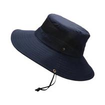 Chapéu De Pescador De Poliéster Respirável Para O Verão, Chapéu De Sol Com Aba Grande Para