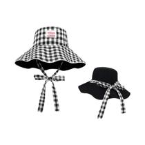 Chapéu De Pescador Estiloso De Dupla Face Com Estampa Xadrez Para Verão E Praia