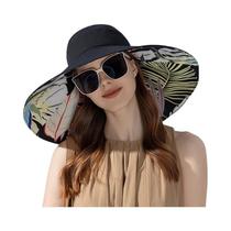 Chapéu De Pescador Feminino De Dupla Face 100% Algodão Com Aba Grande Para O Verão Xinbaoguan Chapéu De Pescador Feminino De Dupla Face 100% Algodão Com Aba Grande Para O Verão Xinbaoguan