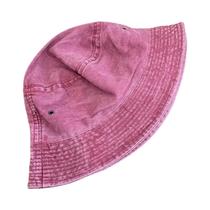 Chapéu De Pescador Vintage Lavado Para Casais, Respirável, Cor Sólida, Chapéu Bucket Primavera Verão