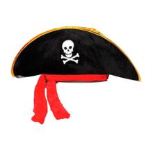 Chapéu de Pirata com Lenço - Festas &amp Fantasia - Estilo Capitão Fantasia para Aventuras Memoráveis!