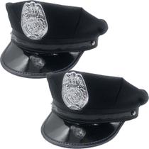 Chapéu de polícia, acessório, 2 peças para adultos, Halloween