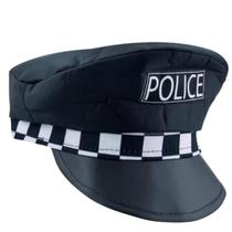 Chapéu de Policial de Tecido Premium Tamanho Adulto