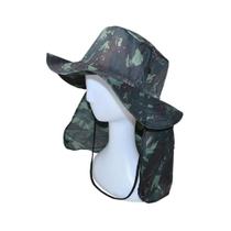 Chapéu de Poliéster Modelo Pescaria Camuflado com Proteção para o Pescoço - GLX Chapéu de Poliéster Modelo Pescaria Camuflado com Proteção para o Pescoço - GLX