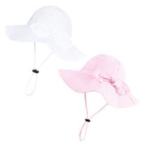 Chapéu de praia ajustável ao ar livre Sun Hat Baby Girl UPF 50+