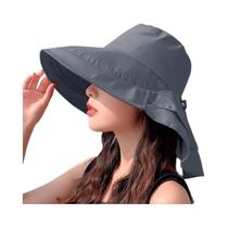 Chapéu de Praia Dobrável com Proteção UV - Boné de Balde Solar Feminino