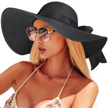Chapéu de praia EW East Water Straw Sun Hat de aba larga para mulheres Chapéu de praia EW East Water Straw Sun Hat de aba larga para mulheres