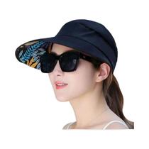 Chapéu De Praia Feminino Com Aba Larga Para Proteção Solar, Dobrável, Com Proteção UV, Ideal Para - NONE