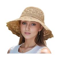 Chapéu De Praia Feminino Com Proteção UV, Dobrável, De Aba Larga, Estiloso, Visor Solar Para Viagens