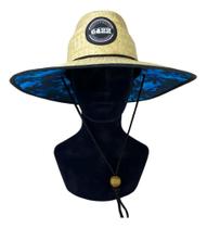 Chapeu De Praia Surf De Palha Sombreiro Estampa Gazz Unissex Chapeu De Praia Surf De Palha Sombreiro Estampa Gazz Unissex