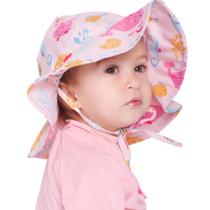 Chapéu de proteção solar infantil Aquamar Rosa FPU50+